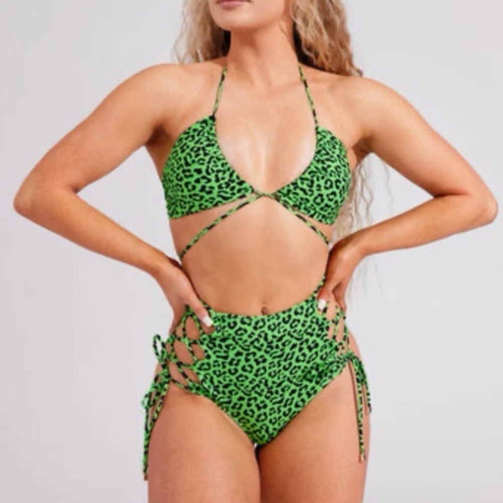 Buffbunny Collection Santorini Bikini Bottoms BROWN LEOPARD PRINT